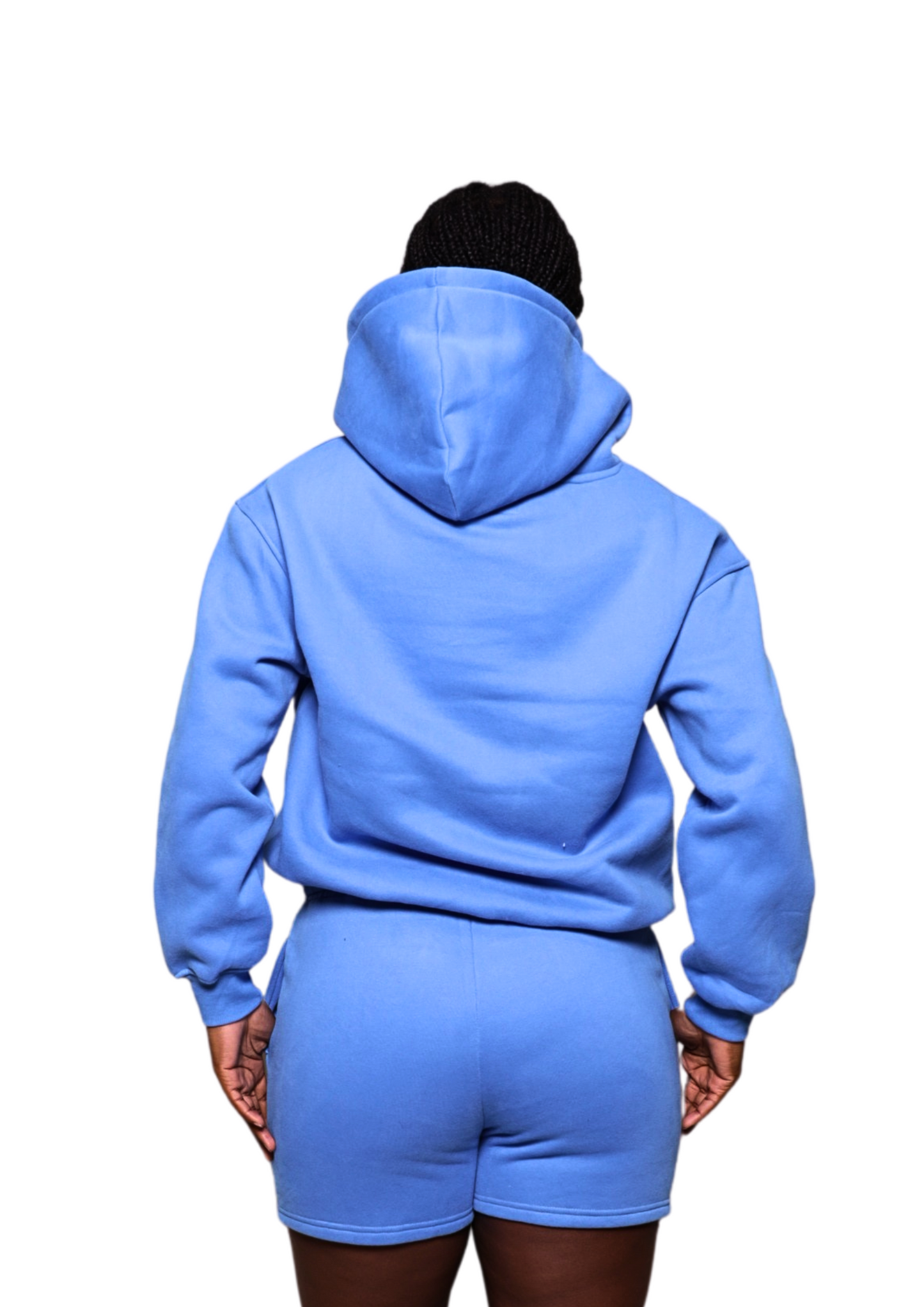 Unisex Light Blue Heavy pullover Hoodie with drawstring