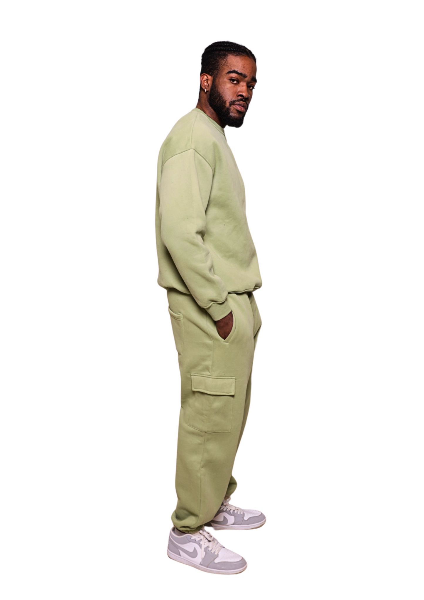 Unisex Light Green Heavy Cargo Jogger