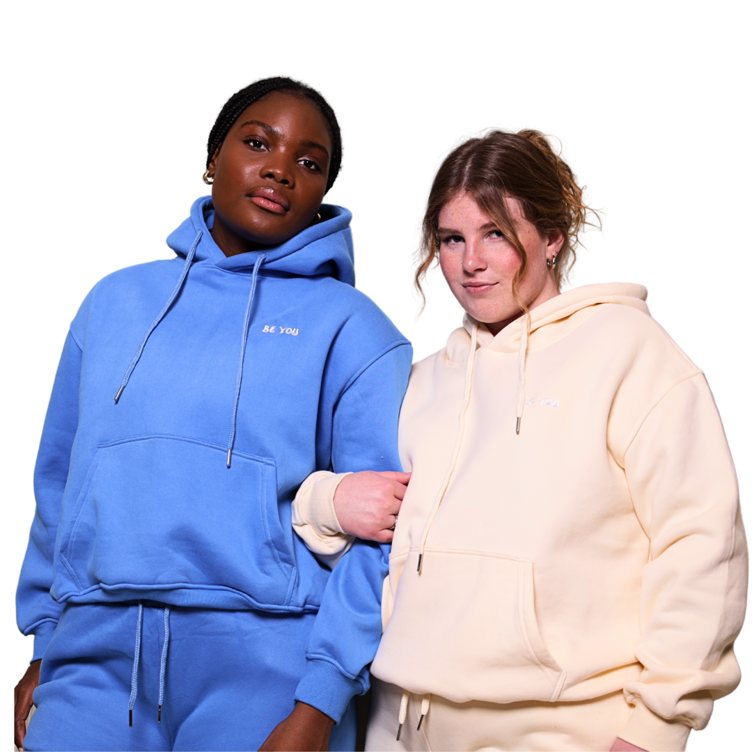 Unisex Beige Heavy pullover Hoodie with drawstring