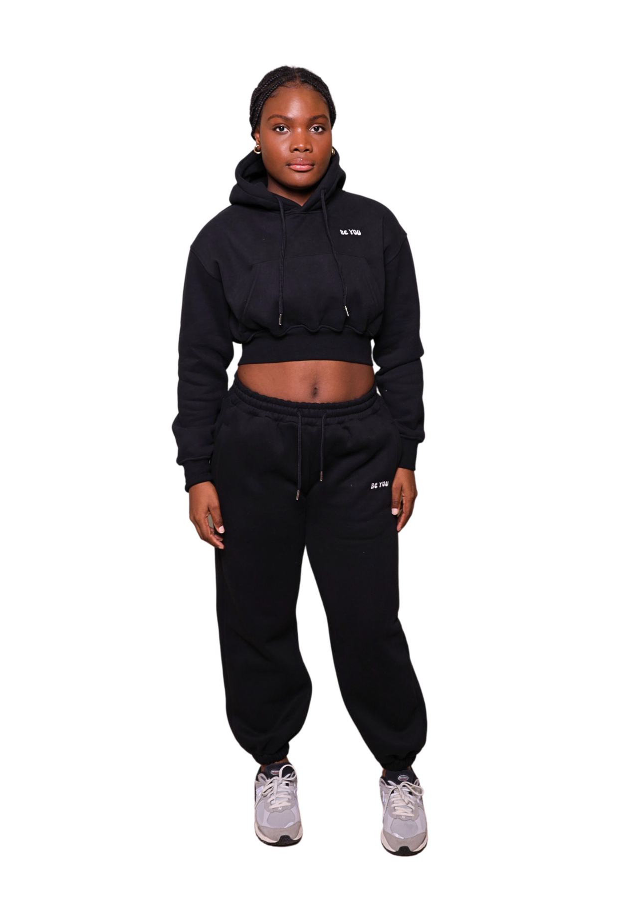 Cropped Sweatshirt and Jogger Pants Set