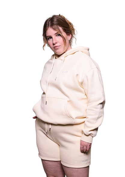 Beige Heavy Hoodie/Short Set